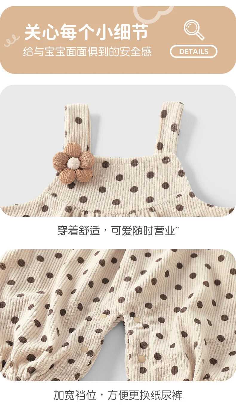 Cute Autumn Overalls for Babies | Adorable One-Piece Romper