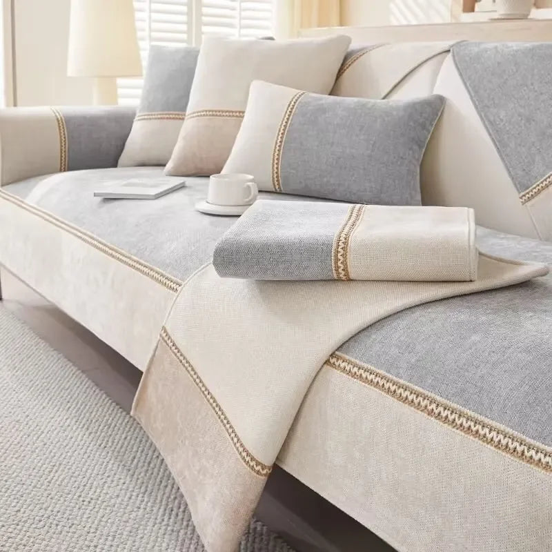 Soft Chenille Non-Slip Sofa Seat Cover for Ultimate Comfort