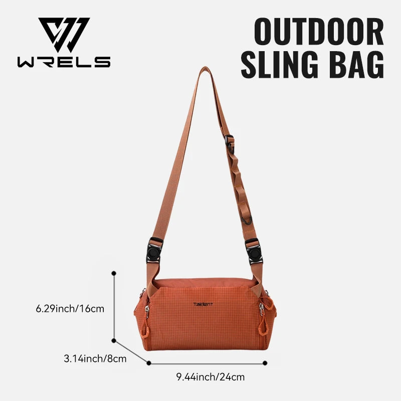 WRELS Unisex Large Capacity Sports Waist Bag Outdoor Hiking Waterproof Single-Shoulder Bag Large Capacity Sports Chest Bag