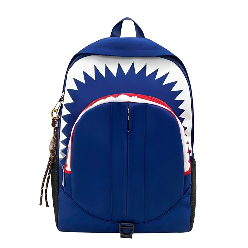 Luminous Shark Mouth Backpack | Large Capacity USB Laptop Bag