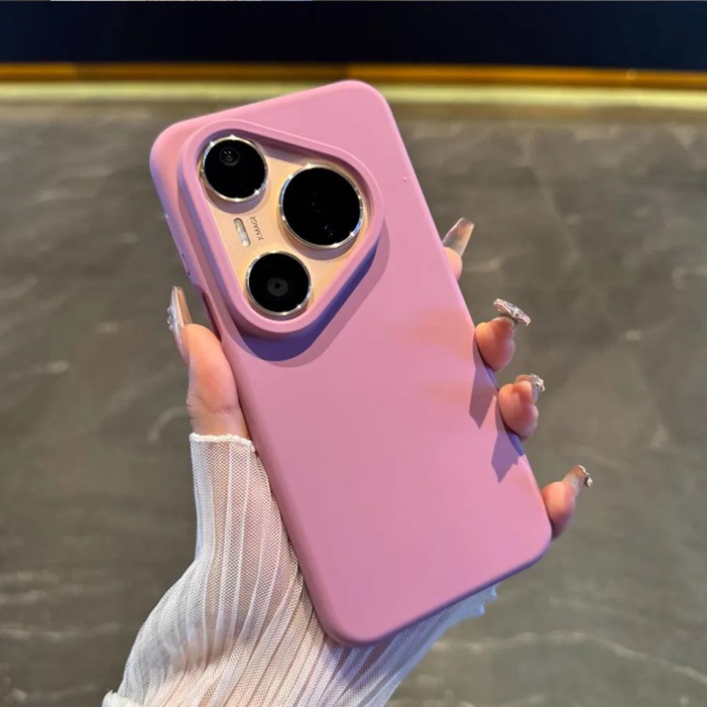 Liquid Silicone Phone Case For Huawei Pura 80 Pro Pura 70 P60 P50 P40 P30 Pro Mate 70 60 50 Luxury Soft Skin Smooth Cover Funda