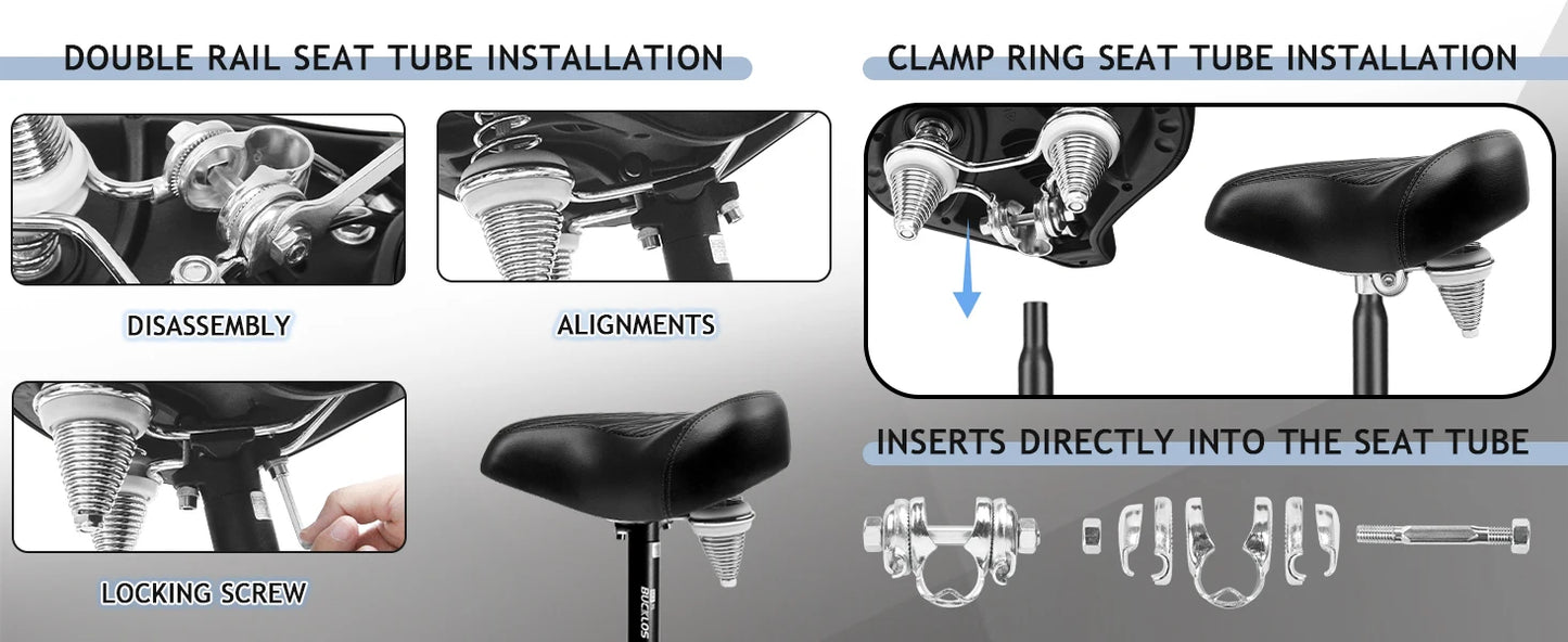 Comfortable Oversized Bicycle Saddle for Road and Mountain Bikes