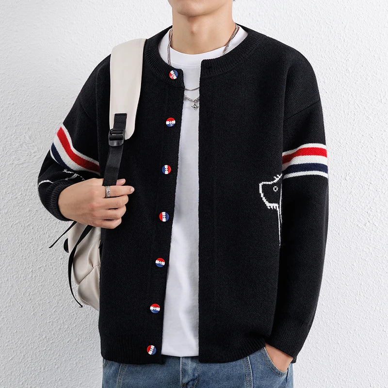 Men's Knitted Cardigan Jacket | Stylish Autumn Winter Sweater
