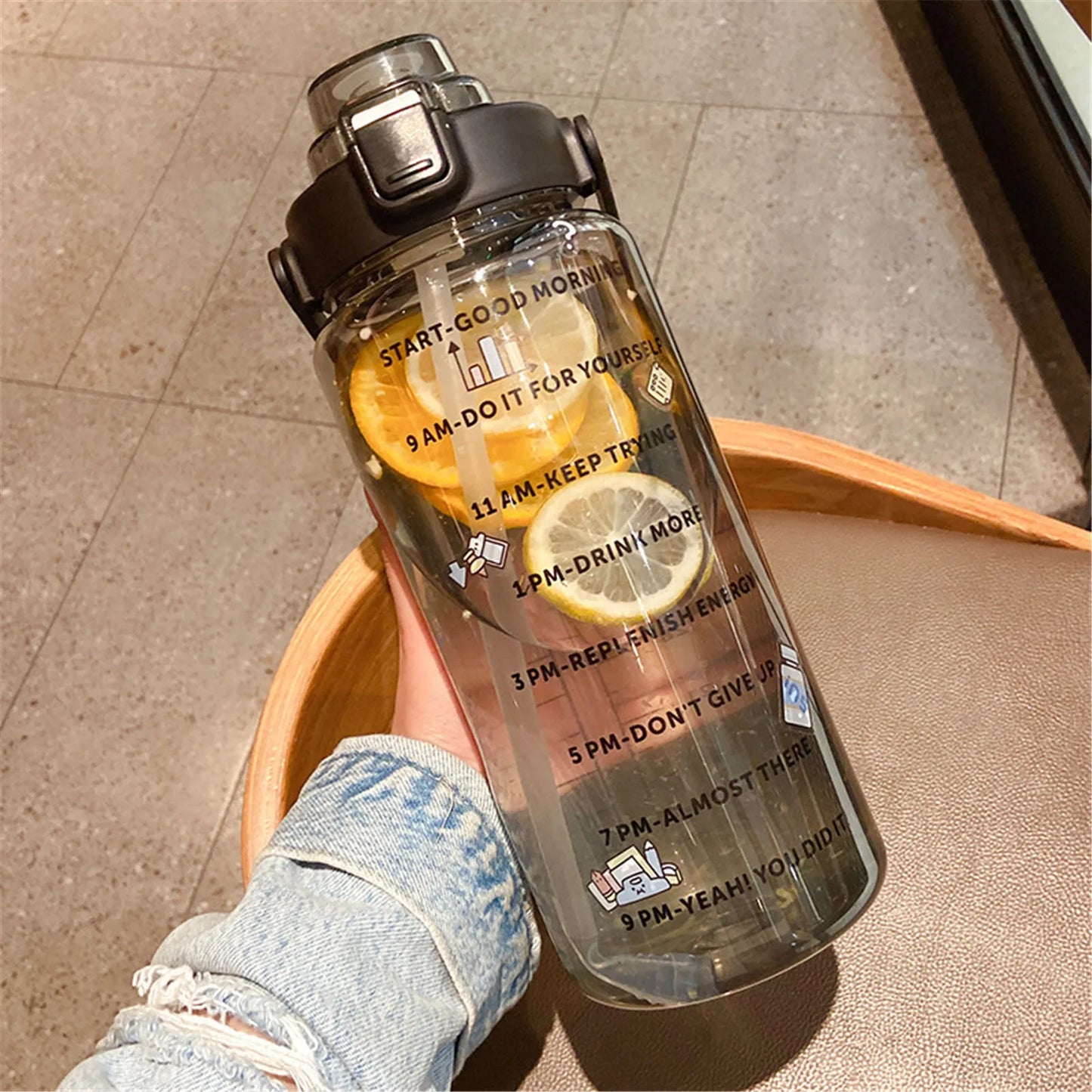 2000ml Large Capacity Sports Water Bottle | Leak-Proof & Portable