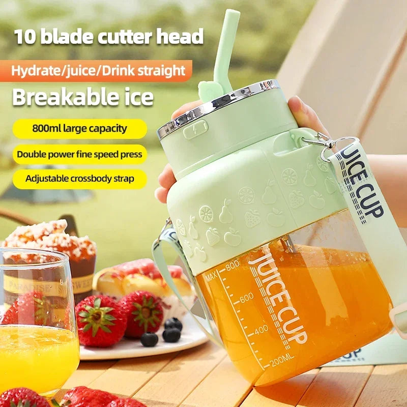 Wireless Portable Juicing Bucket | 800ml Fresh Fruit Juicer