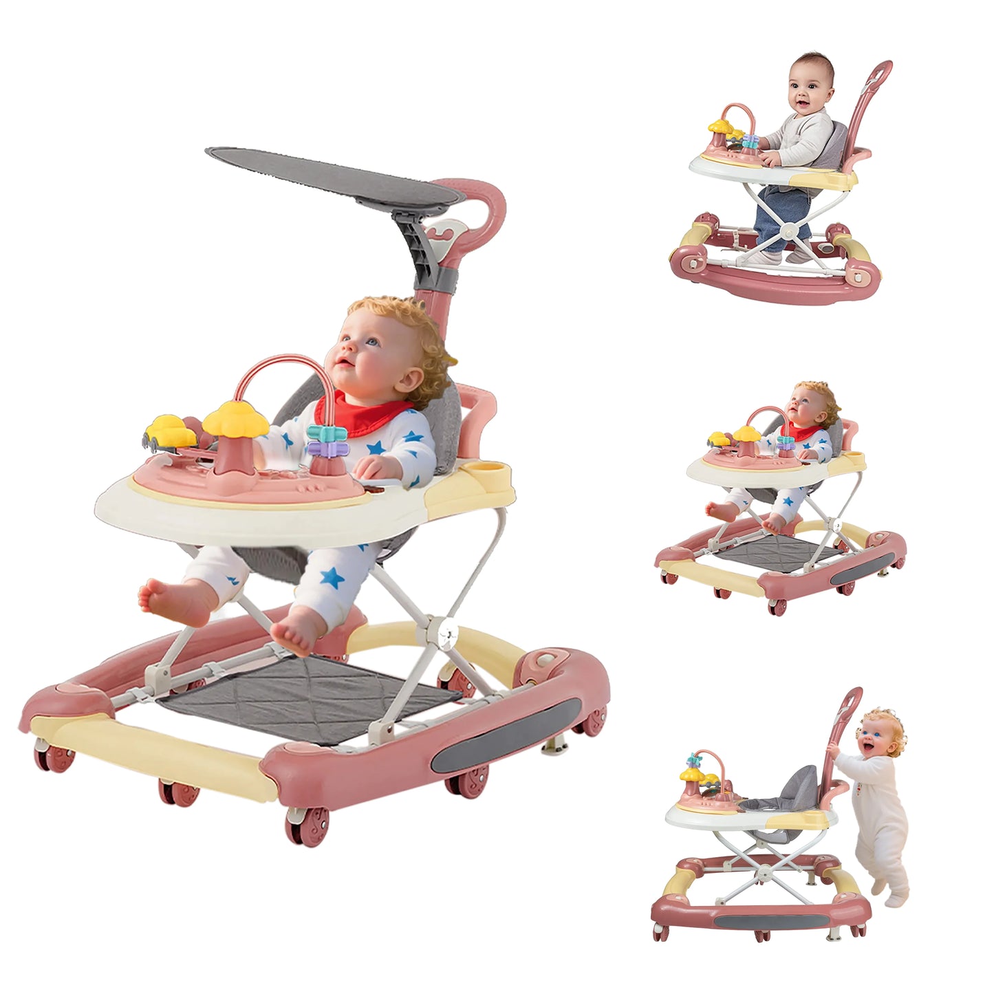 Multi-Functional Baby Walker with Awning | Safe & Fun Mobility