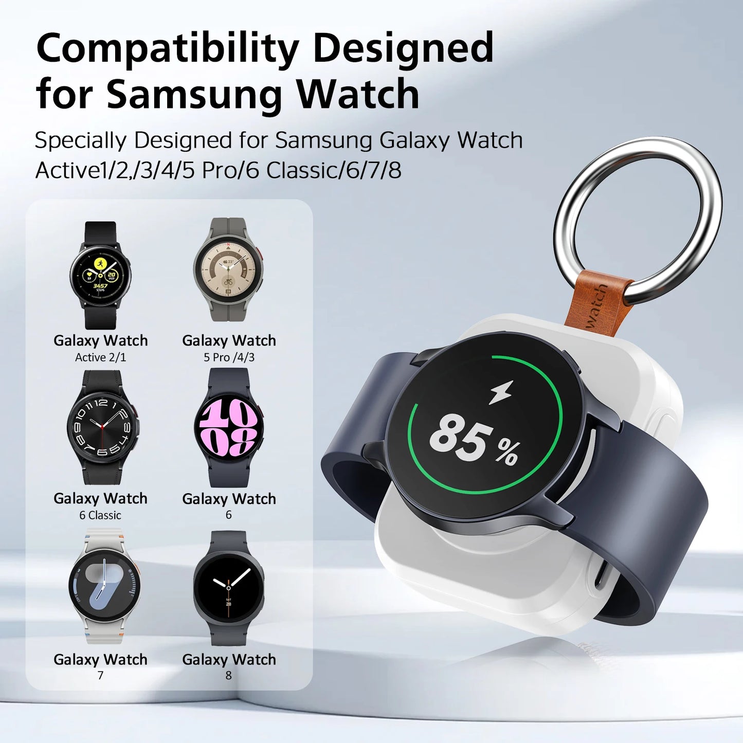 Portable Wireless Fast Charger for Galaxy Watch | Travel-Friendly Power Bank
