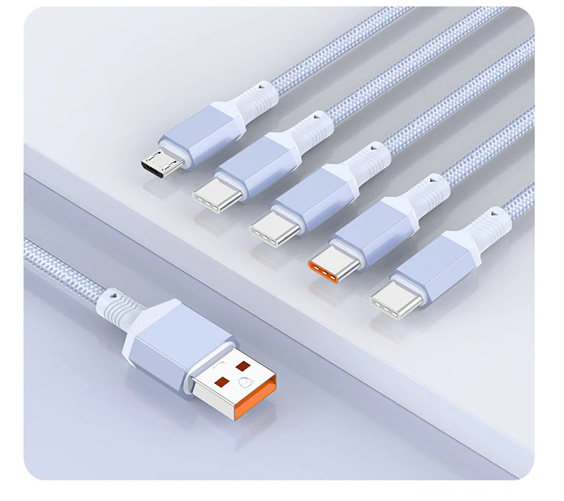 5-in-1 Multi USB Charging Cable | Fast Charger Cord Connector