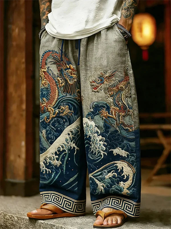 Trendy Fun Waves Sports Pants | Casual Hip-Hop Street Wear