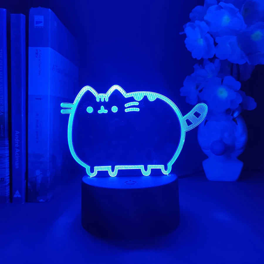 Cute 3D Cat Illusion Lamp | Adorable Nightlight for Cozy Spaces