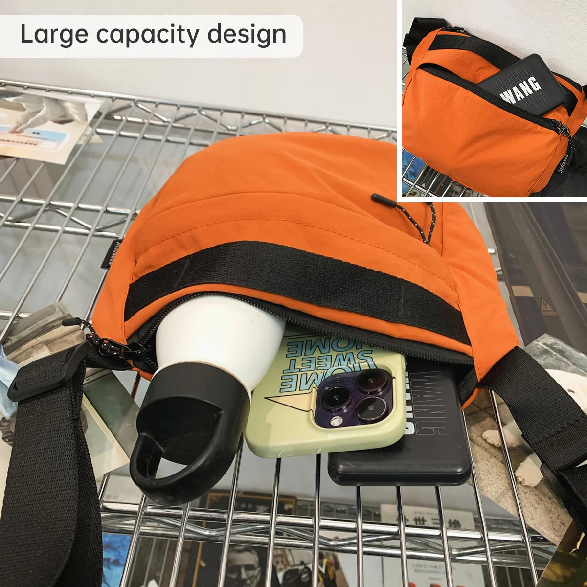 Lightweight Sling Bag for Cycling & Commuting | Large Capacity