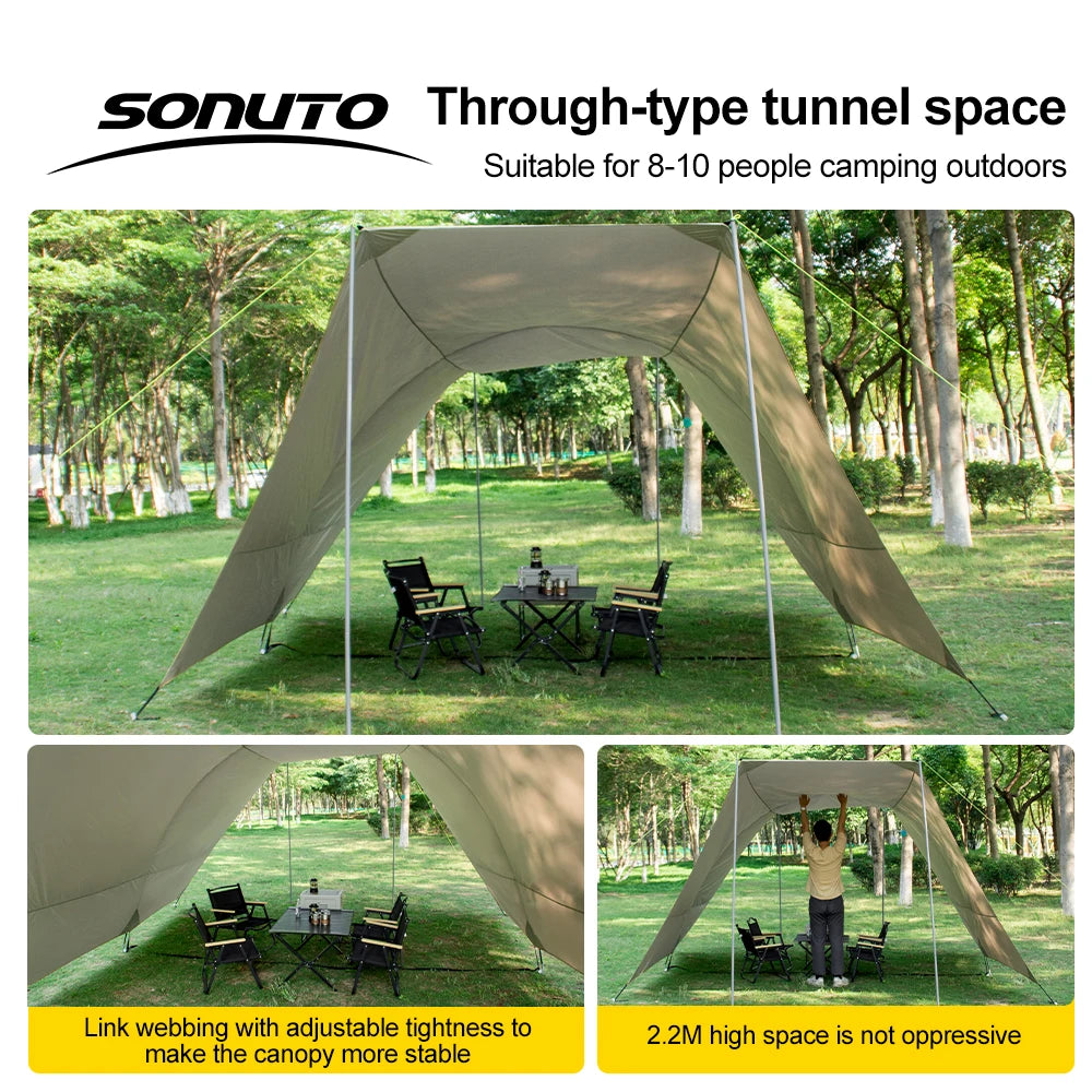 Portable Waterproof Car Awning Tent | UV Sun Shelter for Camping