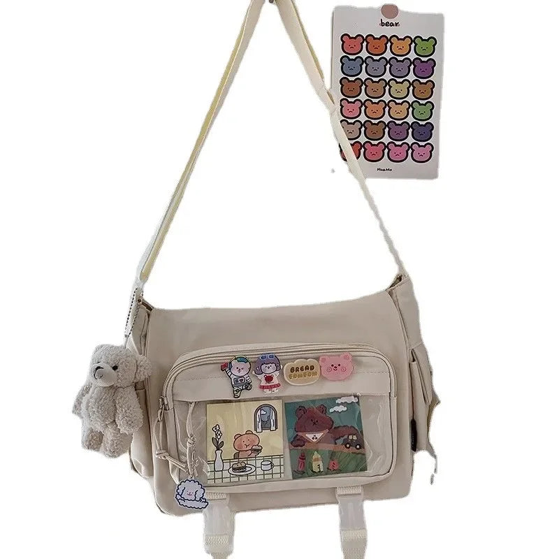 Stylish Large Capacity Crossbody Canvas Bag for Women