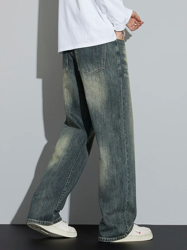 Baggy Men's Wide Leg Jeans | Retro Loose Fit Streetwear Style