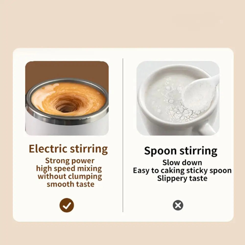 Stainless Steel Rechargeable Electric Stirring Cup | Portable Mixing Mug