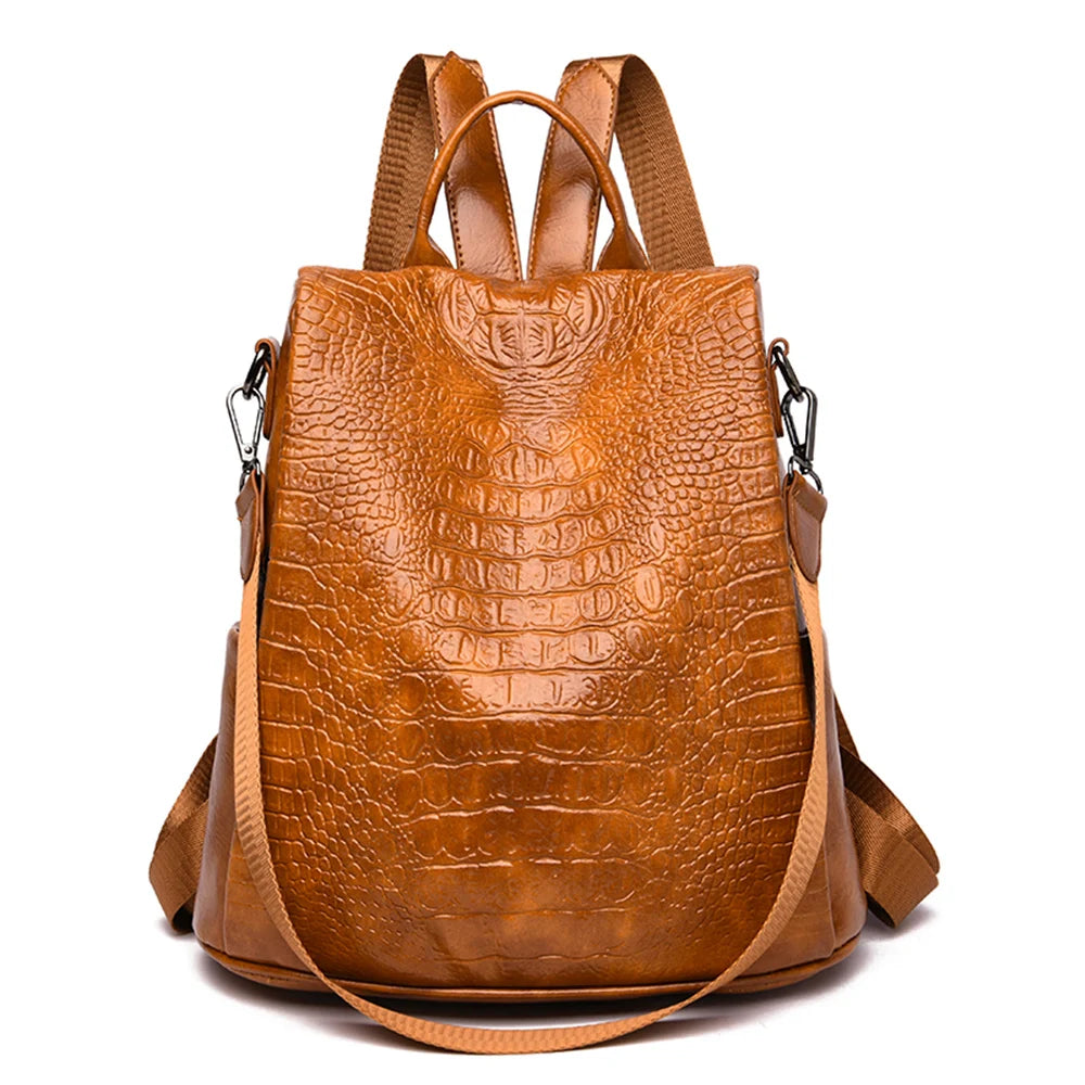 Stylish Anti-Theft Women's PU Leather Backpack | Perfect for Travel