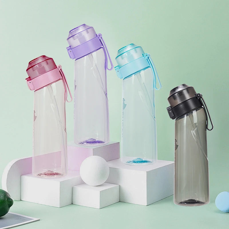 Portable Fruit-Scented Water Bottle with Flavor Pods for Sports