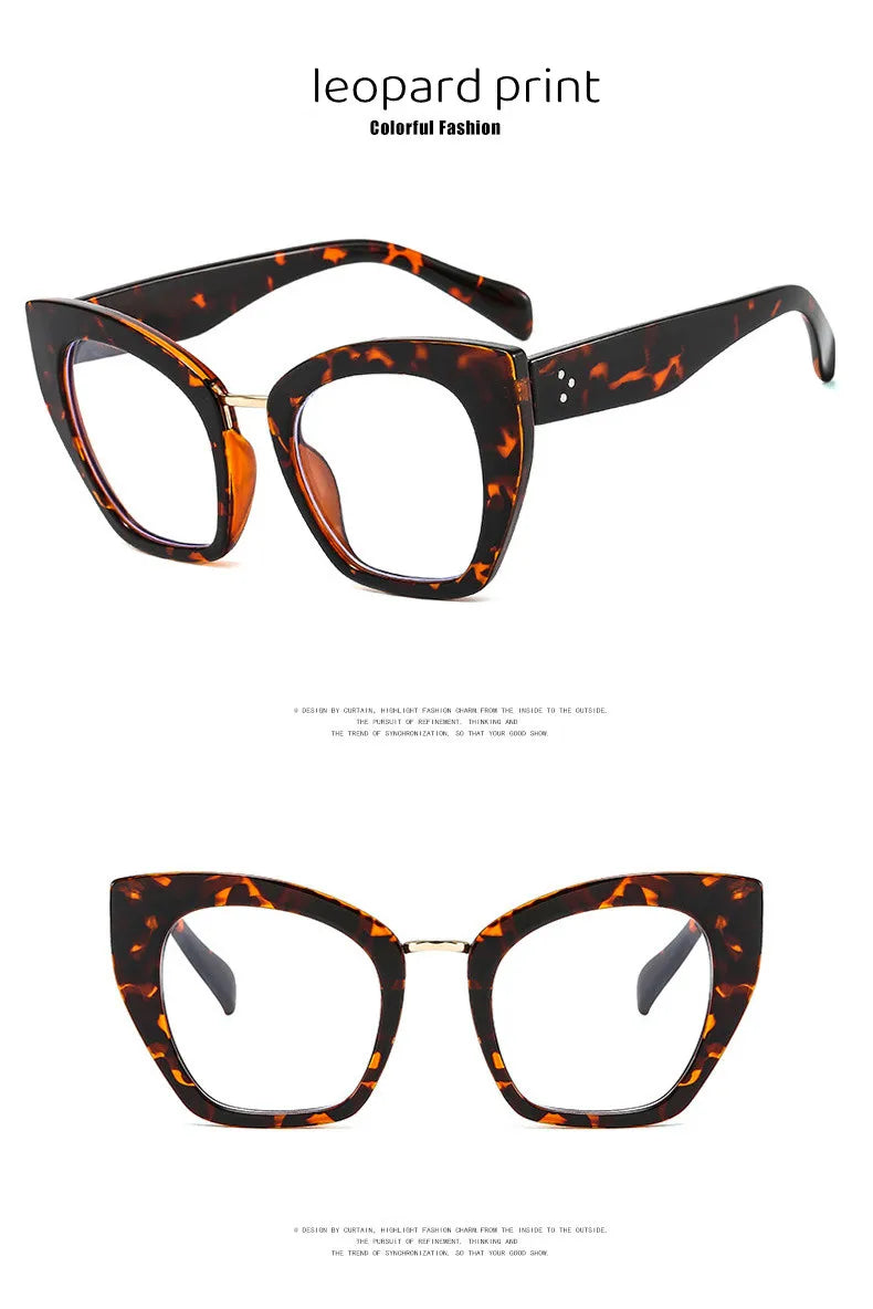 Stylish Oversized Anti Blue Light Reading Glasses for Women