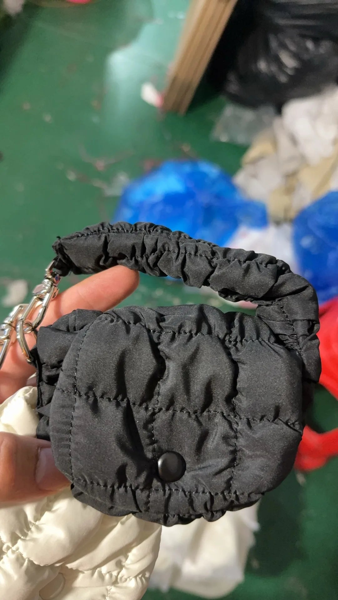 Stylish Lightweight Black Mini Waist Pack | Secure Button Closure