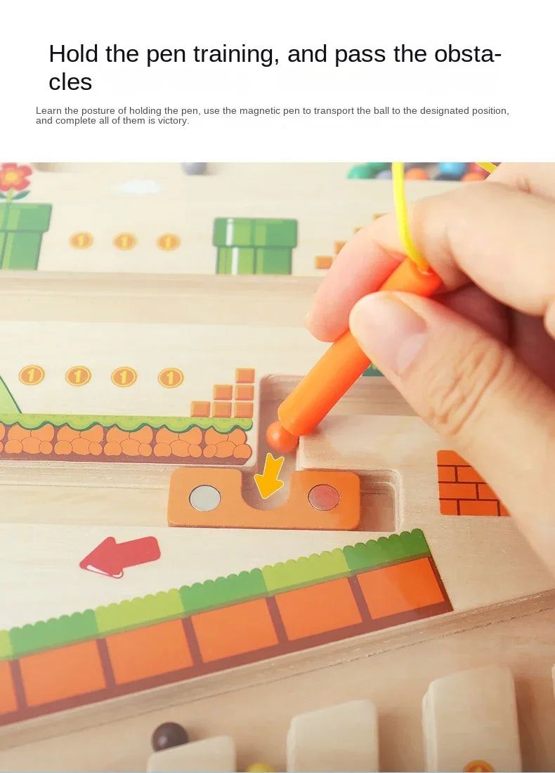 Magnetic Color and Number Maze Learning Toy for Kids | Educational Fun
