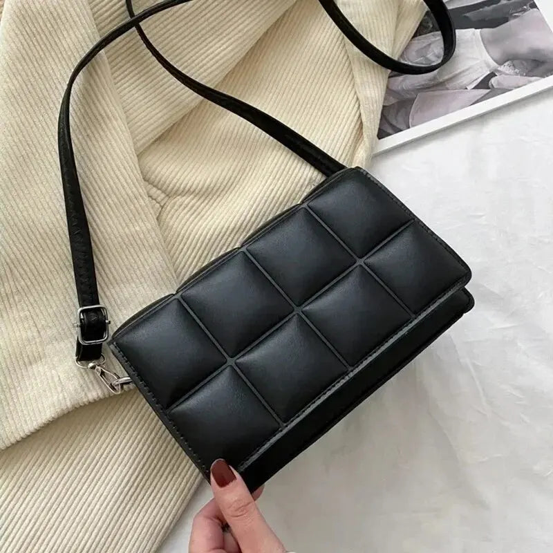 Bolso de hombro elegante de cuero sintético para mujer | Bolso de mano cruzado chic