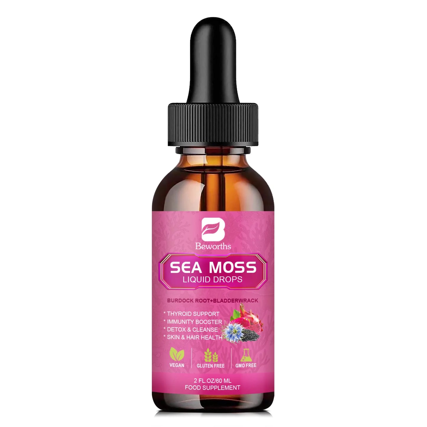 Organic Sea Moss Liquid Drops | Enhance Immunity & Vitality
