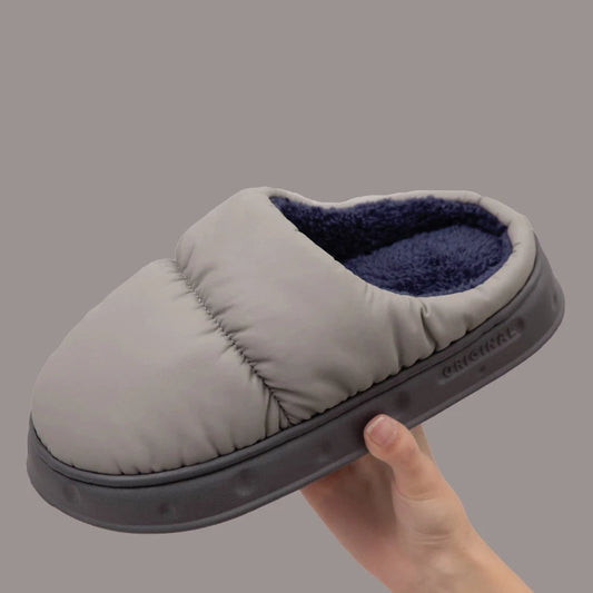 Women's Waterproof Plush Slippers | Cozy Flannel Winter House Shoes