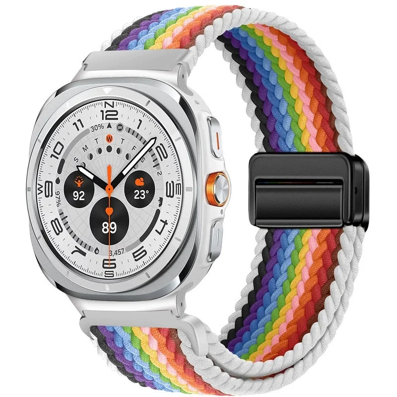 Nylon Braided Loop Strap | Magnetic Sport Bracelet for Watches