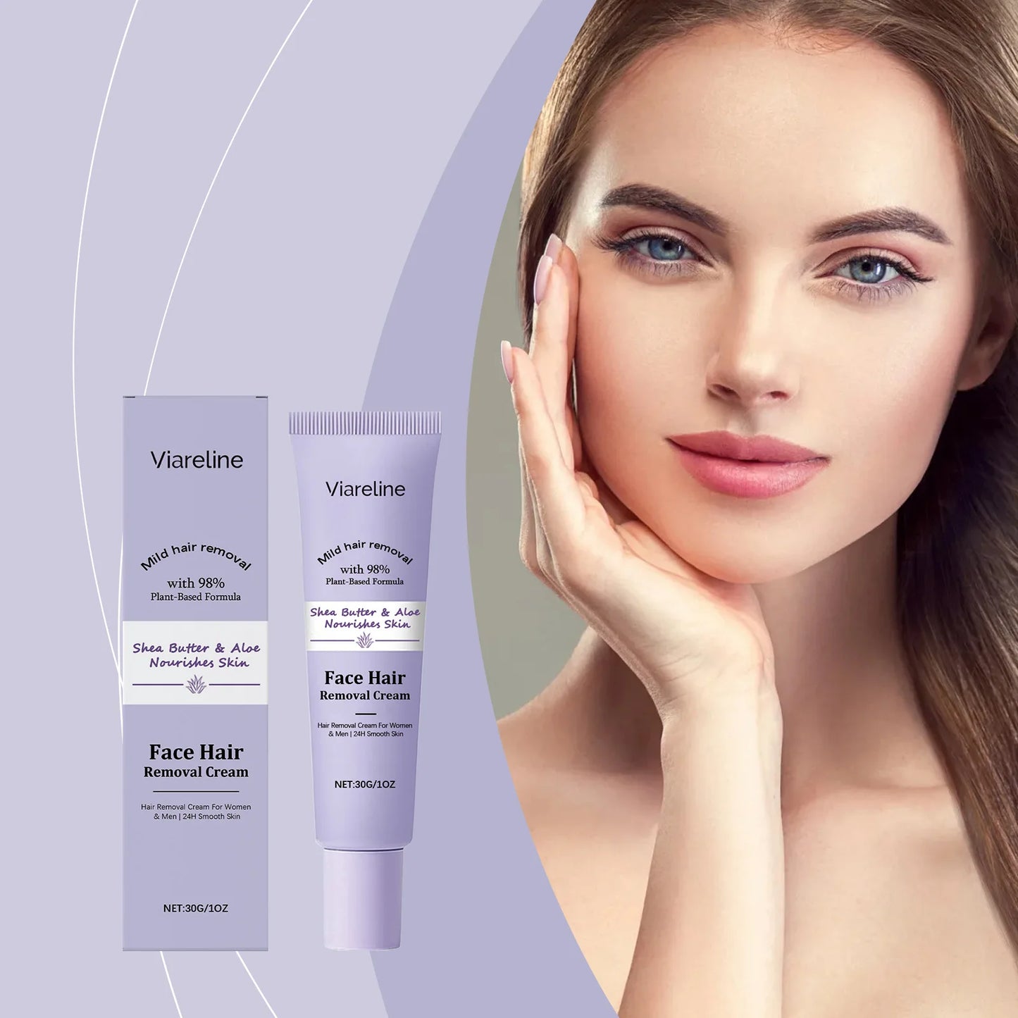 Gentle Facial Hair Removal Cream | Painless Skin Care Solution