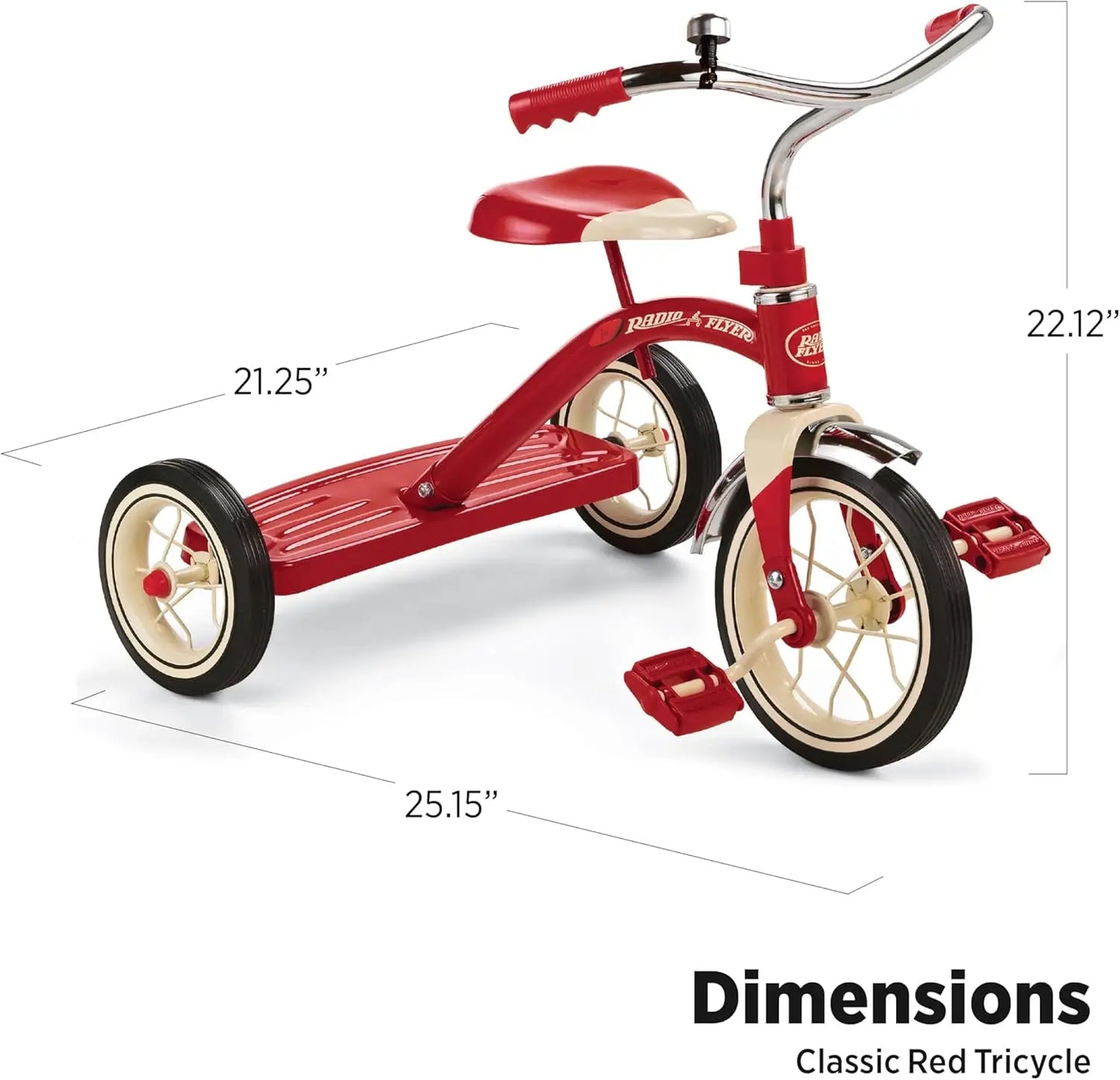 10 Inch Kids Tricycle | Durable Toddler Ride with Rubber Tires