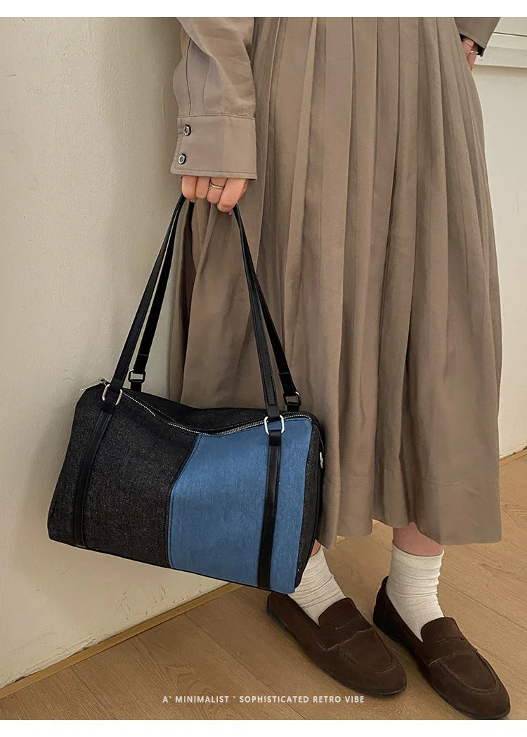 Bolso cruzado de mezclilla para mujer | Bolso de mano versátil y elegante