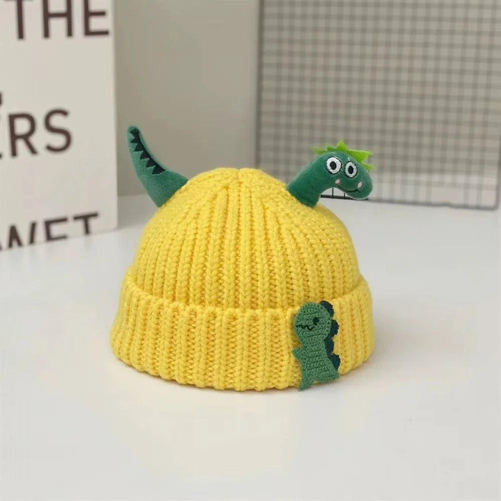 Cute Dinosaur Baby Knitted Winter Hat | Warm Wool-Blend Beanie
