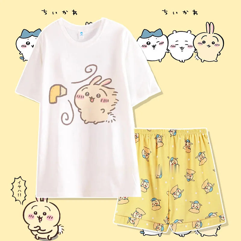 Cute Cartoon Pattern Summer Pajamas for Relaxed Comfort