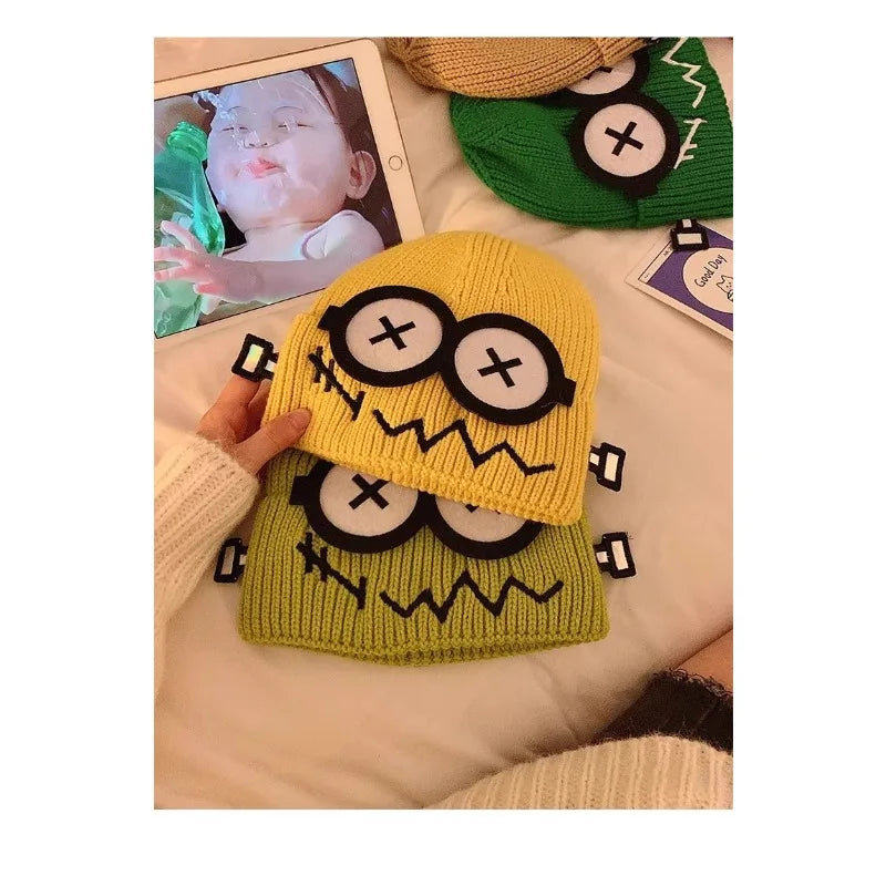 Funny Cute Cartoon Knitted Wool Hat for Women | Cozy Winter Beanie