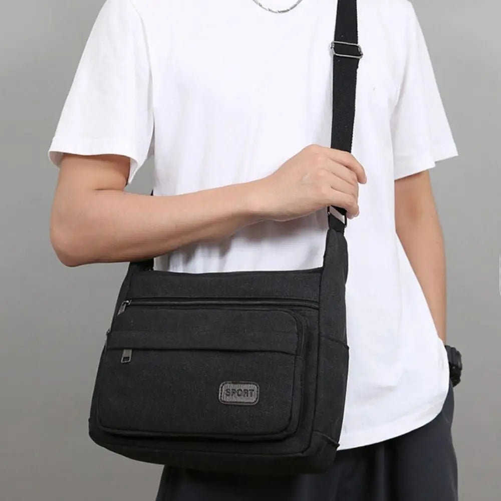 Bolso de Hombro de Lona Duradero de Gran Capacidad | Estilo Bandolera Versátil
