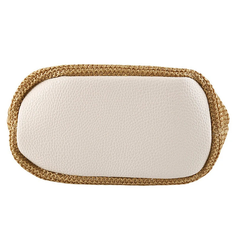 Elegant Straw Woven Handbag | Casual Beach Tote Bag for Ladies