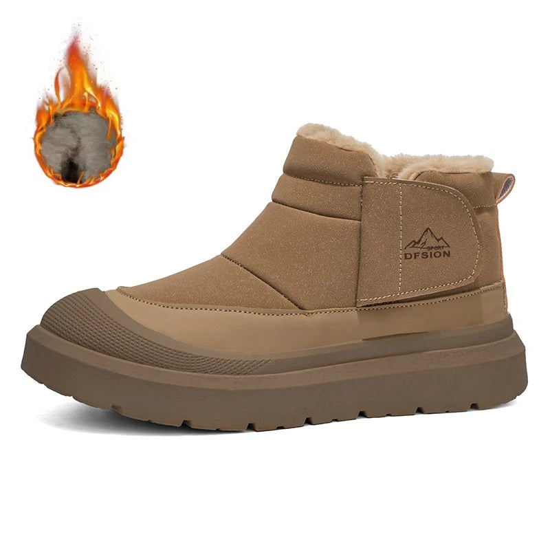 Men's Warm Plush Snow Boots | Cozy Winter Ankle Shoes
