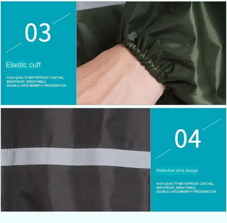 Waterproof Windproof One-Piece Long Raincoat for Adults