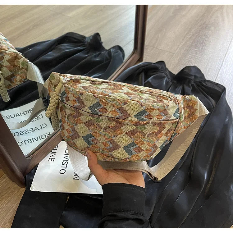 Stylish Corduroy Belt Bag for Women | Versatile Fanny Pack