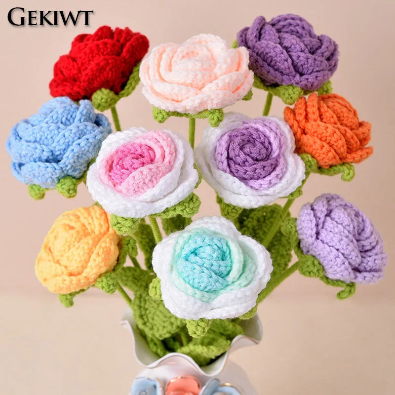 Ramo de flores de rosas artificiales para bodas y decoración del hogar