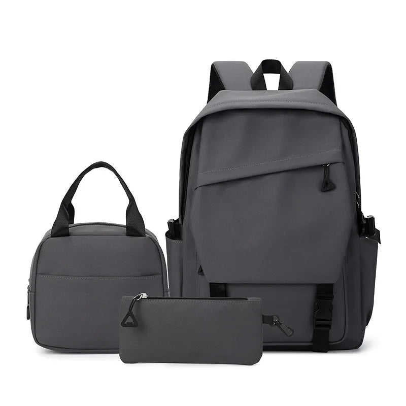Versatile 3pcs Campus Backpack Set for Students and Travelers