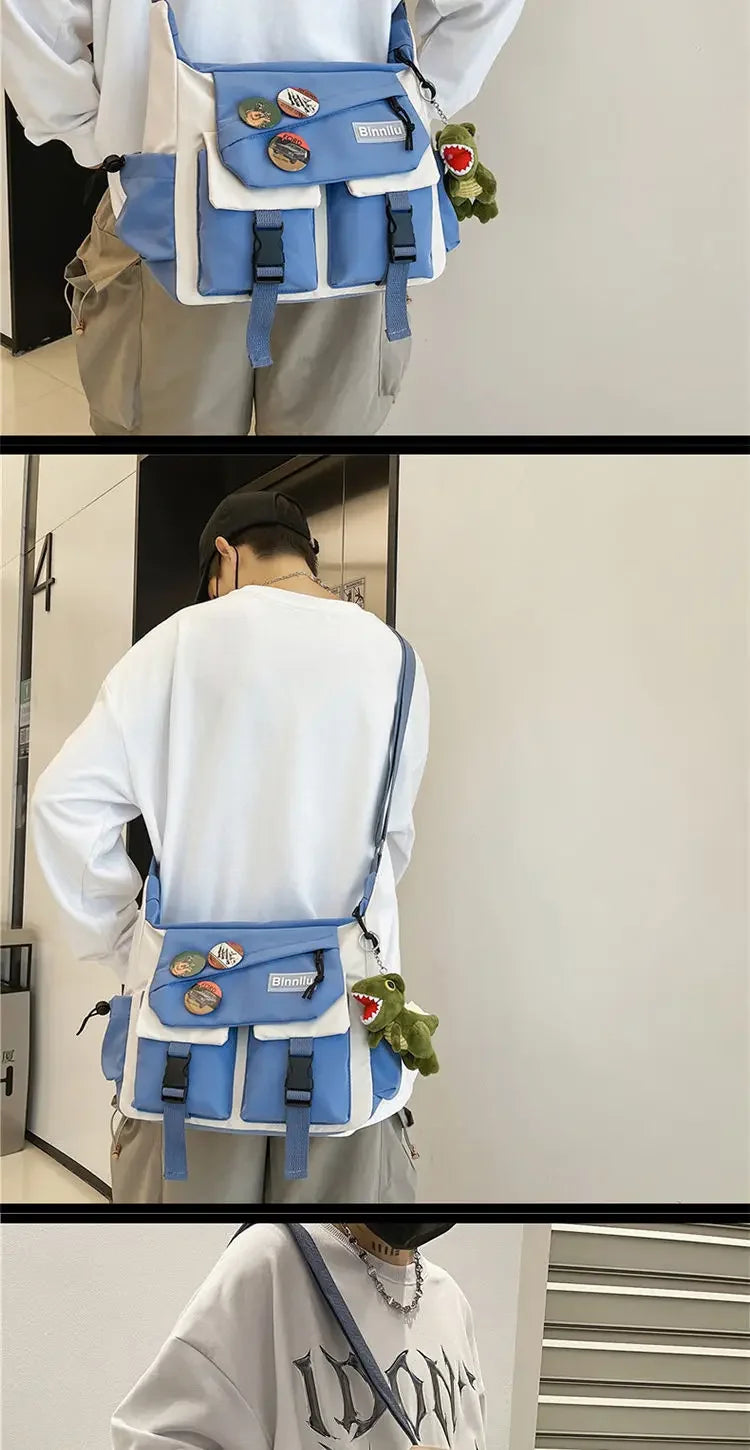 Bandolera de hombre moderna de gran capacidad | Ideal para estudiantes