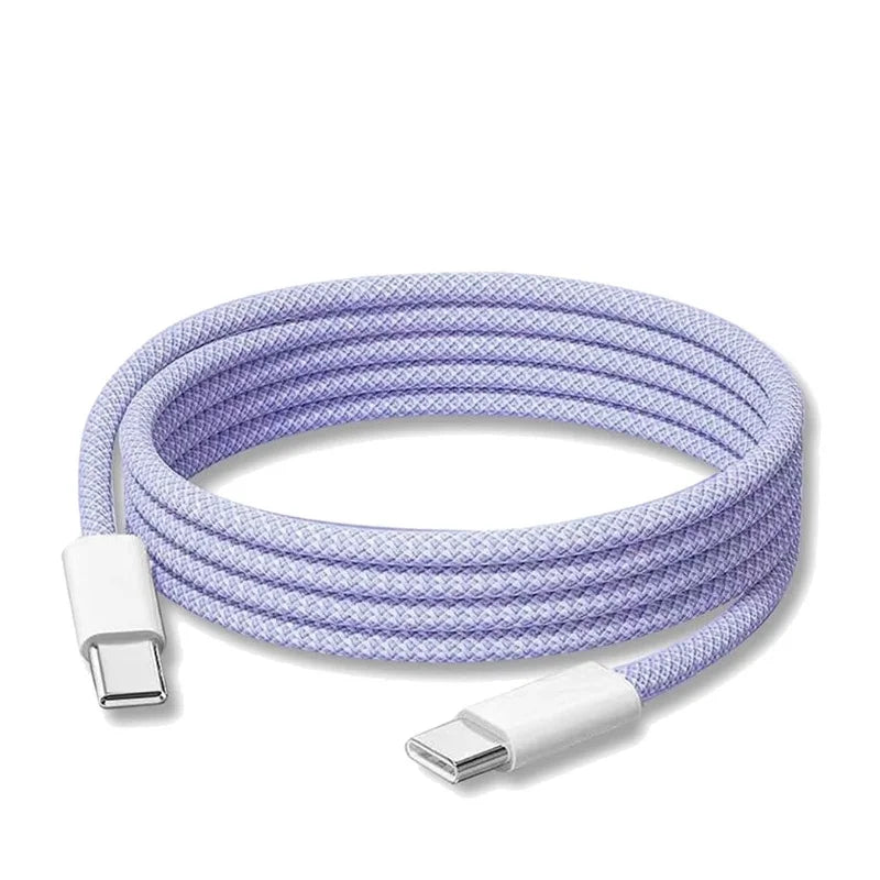 PD 60W Fast Charging USB C to Type C Cable | Colorful Weaving Options