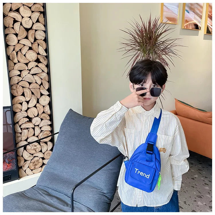 Cute Solid Color Children's Shoulder Bag | Stylish Kids Fanny Pack