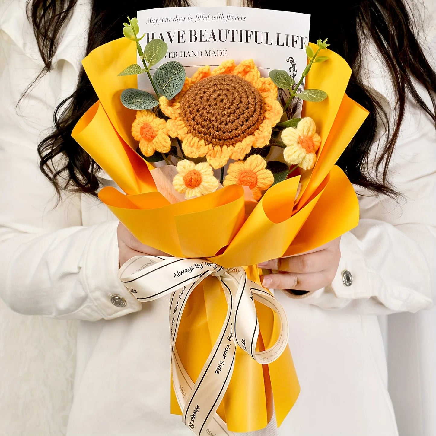 Handmade Crochet Sunflower Bouquet | Timeless Floral Gift Arrangement