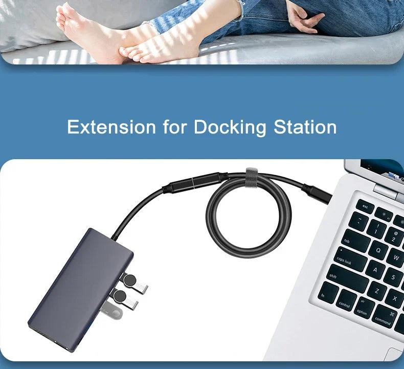USB Type-C Extension Cable 10Gbps | High-Speed Charging & Data