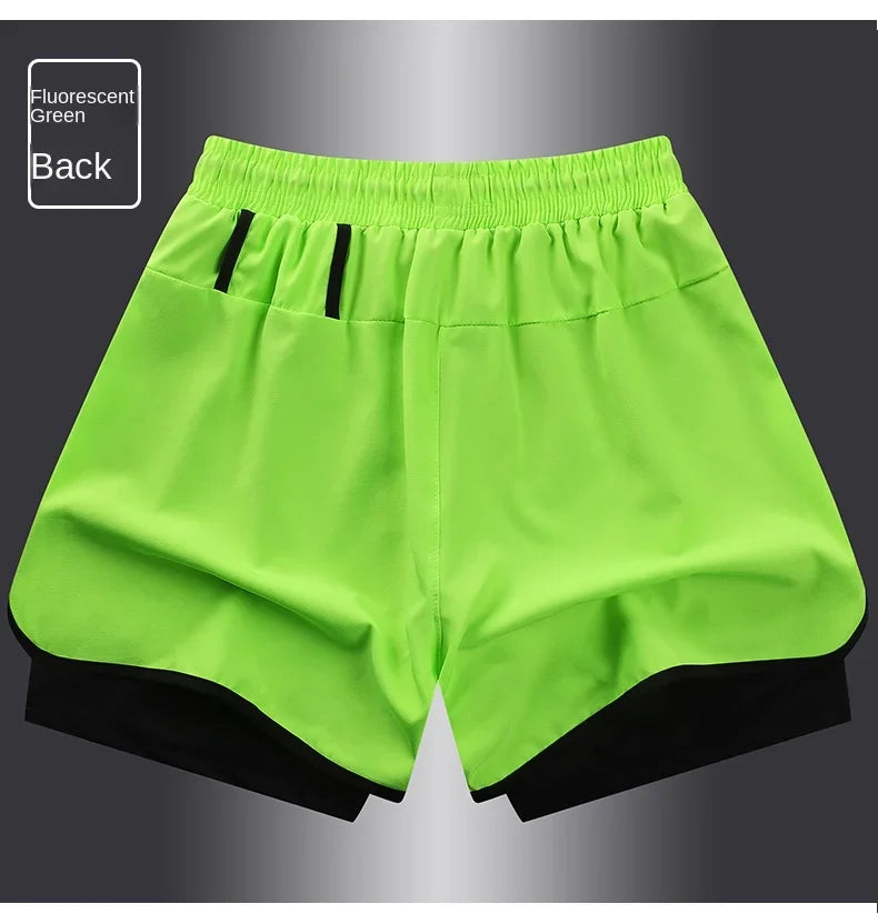 Men's & Women's Anti-Glare Double Layer Sports Shorts | Summer Style