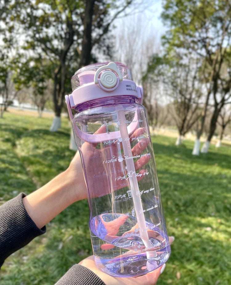 Large Capacity Sport Straw Water Bottle | Hydration Made Easy