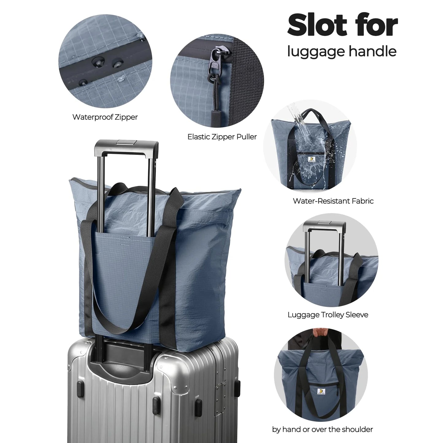 26L Foldable Travel Bag | Lightweight Expandable Weekender Tote