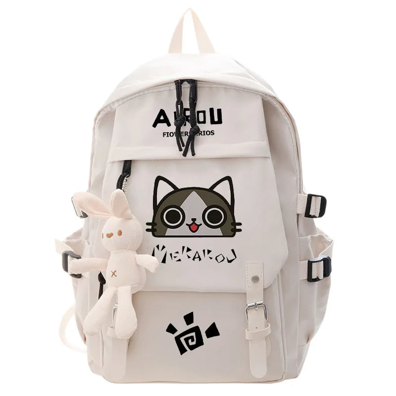 Anime Monster Hunter Cat Backpack | Stylish Schoolbag for All